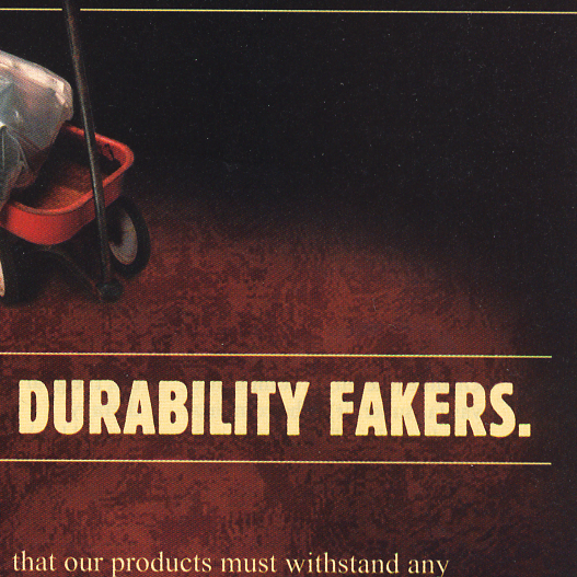 Competitive positioning advertising concept — narrative copy emphasizing brand differentiation.
